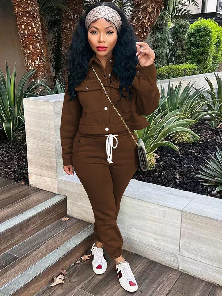 Two Piece Short Coat Long Pants