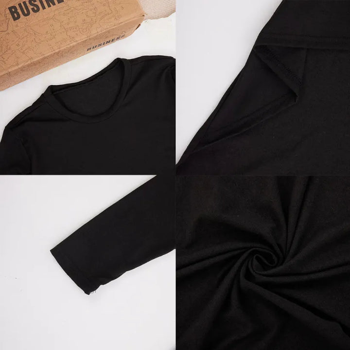 Irregular Top and Skinny Pants Two-Piece Set