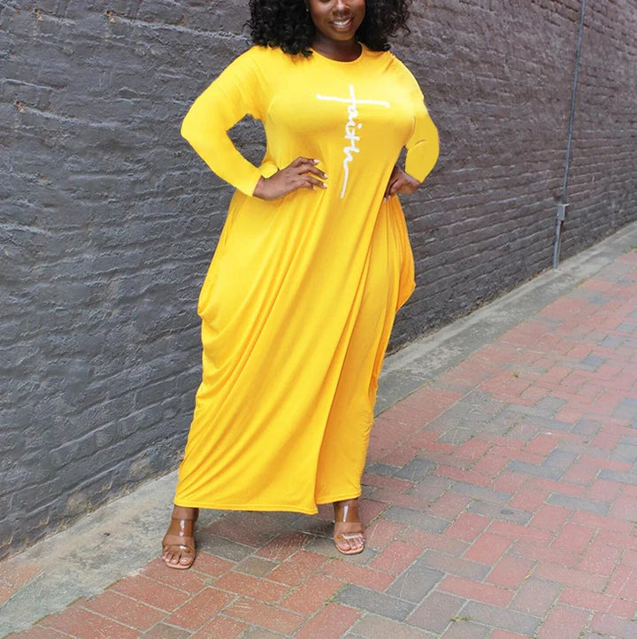 Knit Crew Neck Pendulum Skirt Dress