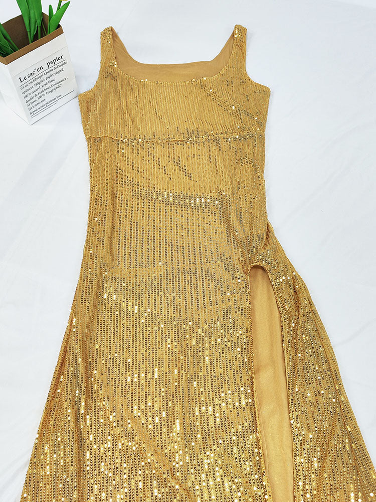 Split Sleeve One-piece Dress