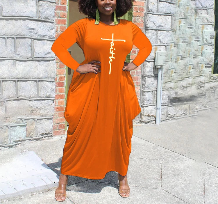 Knit Crew Neck Pendulum Skirt Dress
