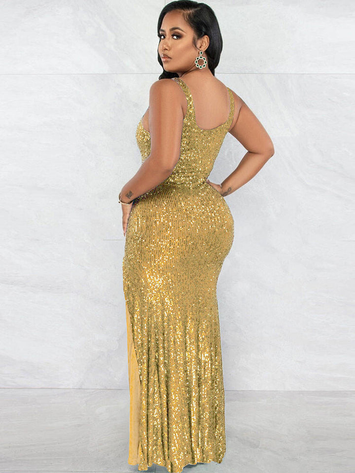 Split Sleeve One-piece Dress