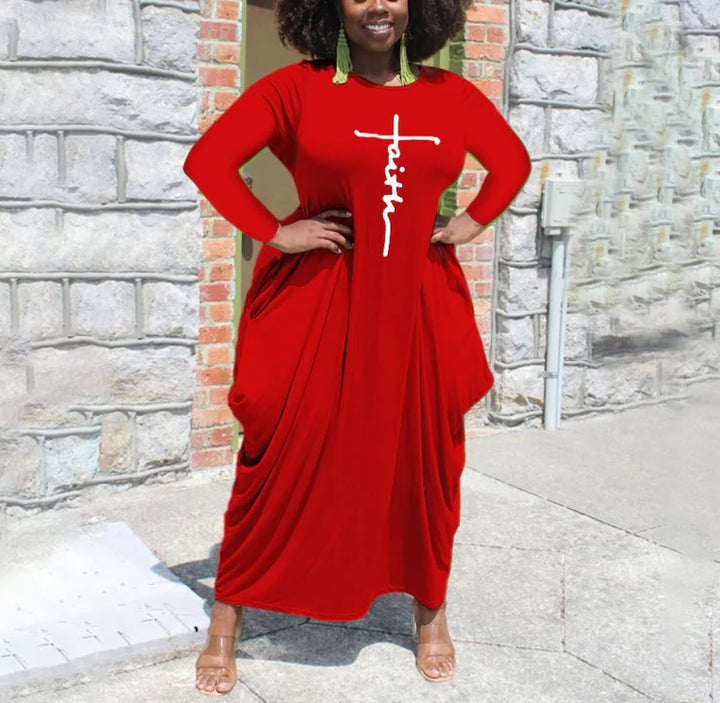 Knit Crew Neck Pendulum Skirt Dress