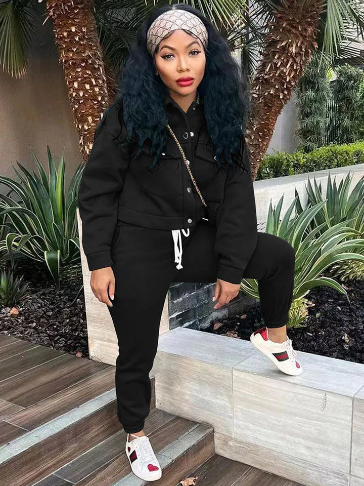 Two Piece Short Coat Long Pants