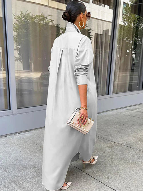 Button Down Long Sleeve Shirt Dresses