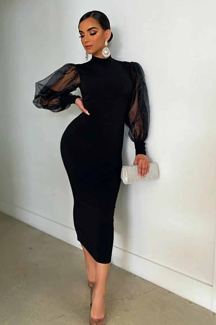 Bubble Sleeve Airy Dresses