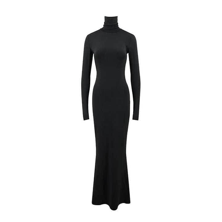 Long Sleeve Waisted Fishtail Dresses