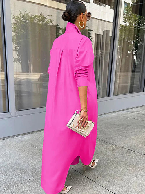Button Down Long Sleeve Shirt Dresses