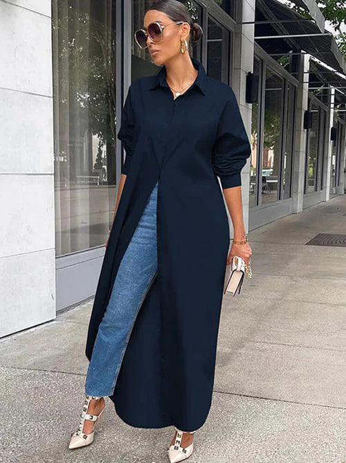 Button Down Long Sleeve Shirt Dresses