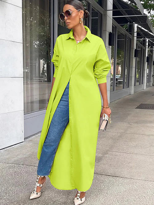 Button Down Long Sleeve Shirt Dresses