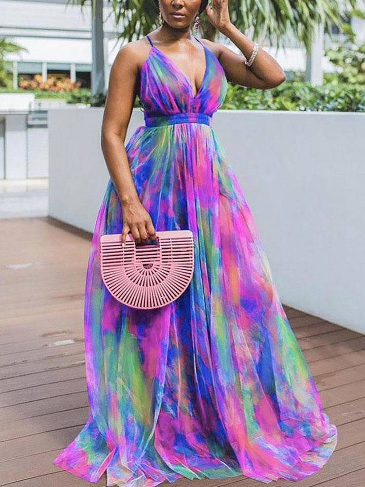 Gauze Tie Dye Cami Dress