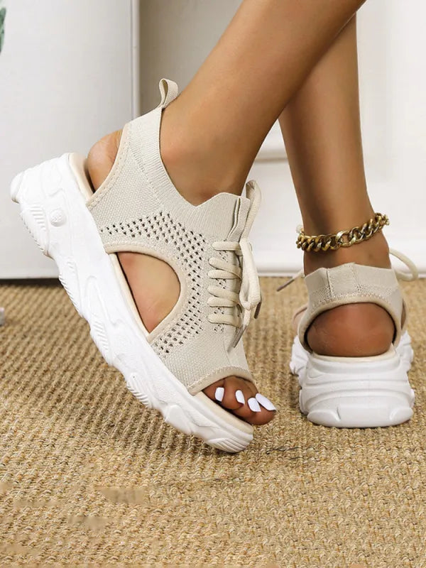 Fly Kinitting Vamp Platform Sandal