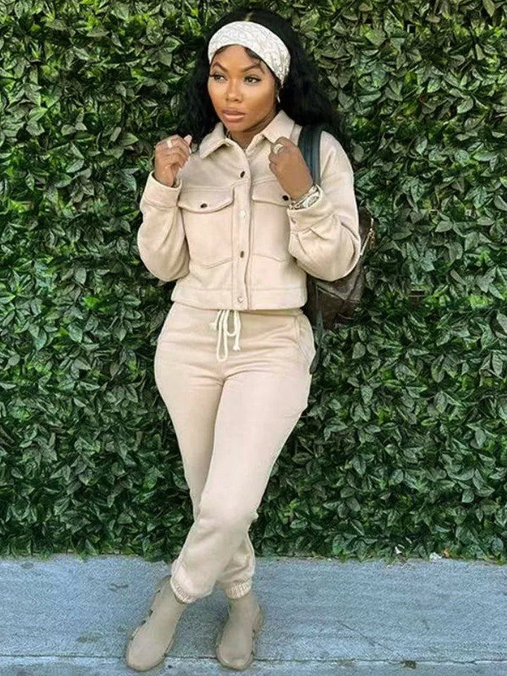 Two Piece Short Coat Long Pants