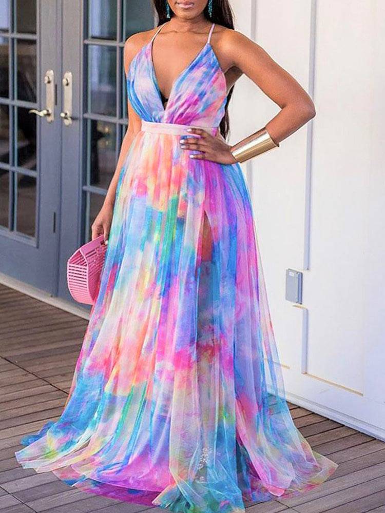 Gauze Tie Dye Cami Dress