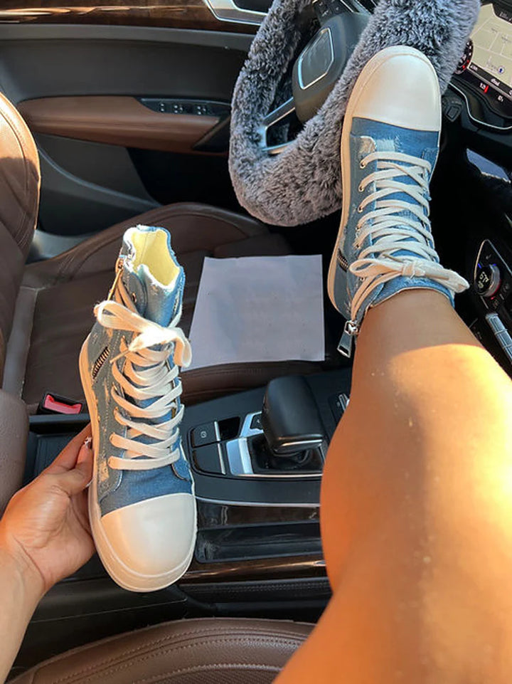 Denim High Top Sneakers