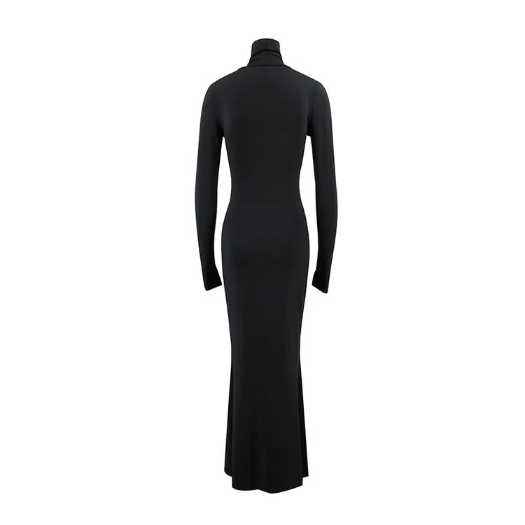 Long Sleeve Waisted Fishtail Dresses