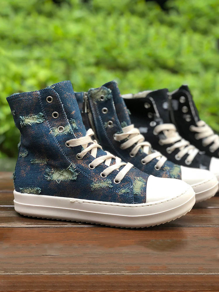 Denim High Top Sneakers