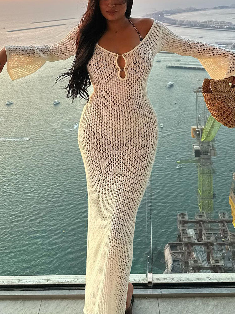 Beach Crochet Maxi Dress