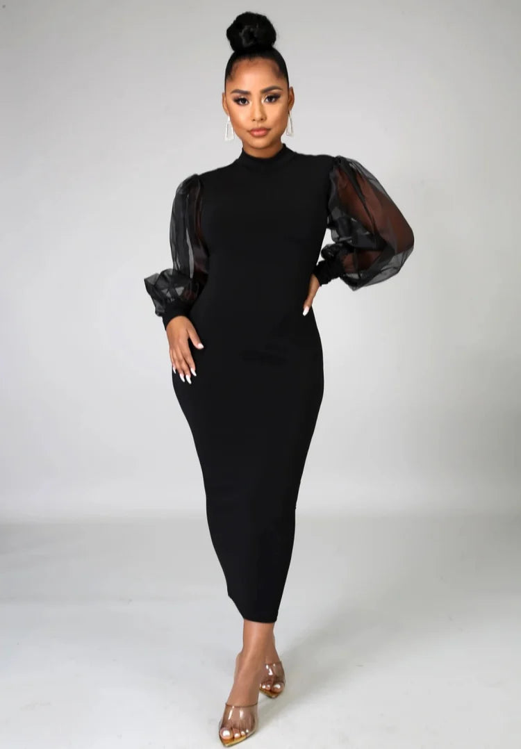 Bubble Sleeve Airy Dresses