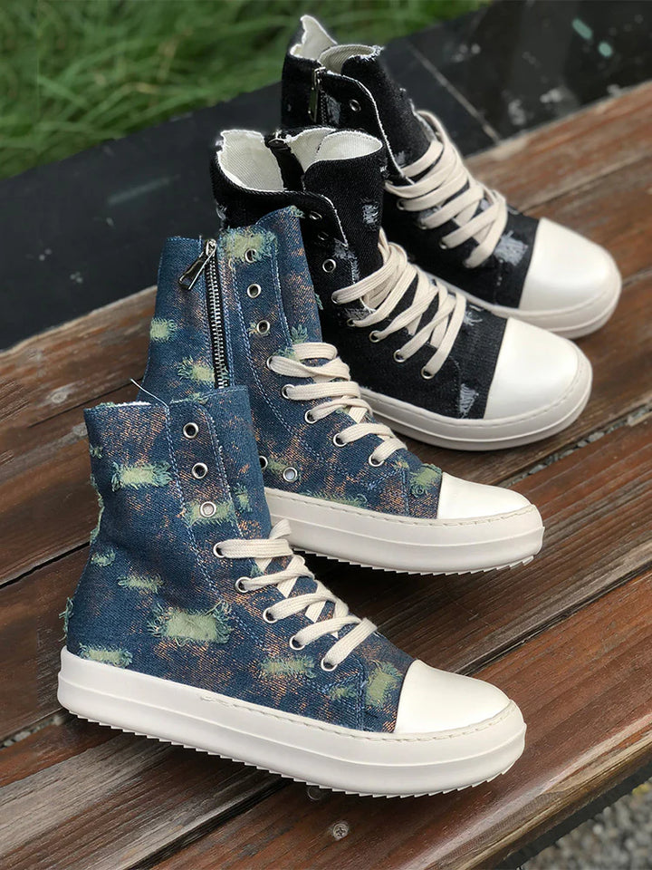 Denim High Top Sneakers