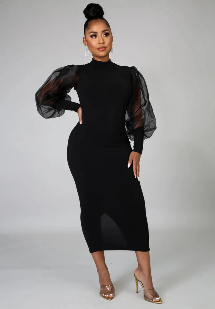 Bubble Sleeve Airy Dresses