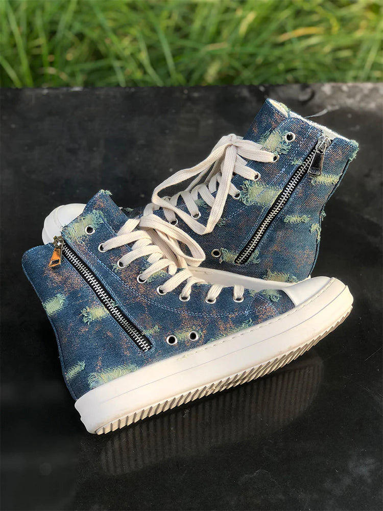 Denim High Top Sneakers