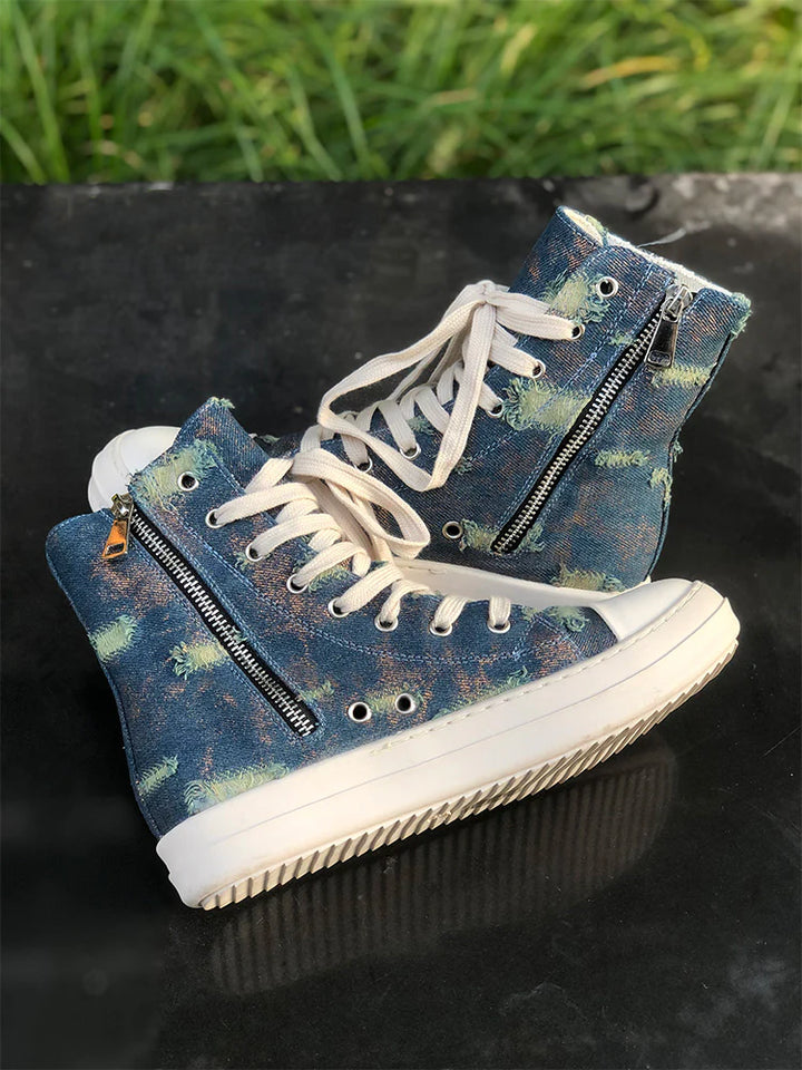 Denim High Top Sneakers