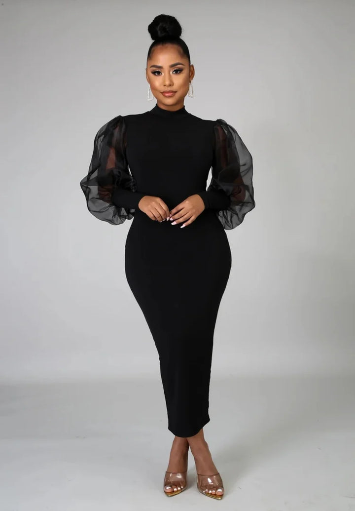 Bubble Sleeve Airy Dresses