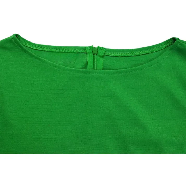 Solid Color Tie-up Dress