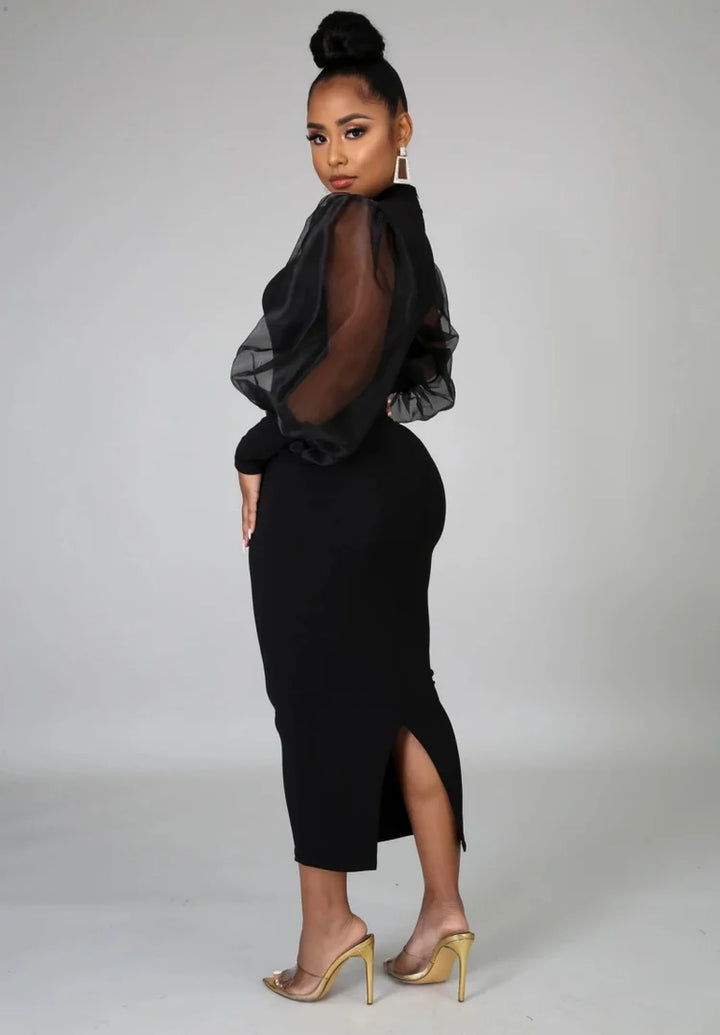 Bubble Sleeve Airy Dresses