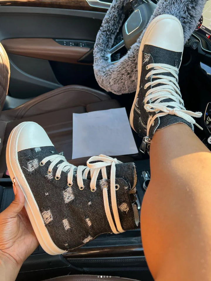 Denim High Top Sneakers
