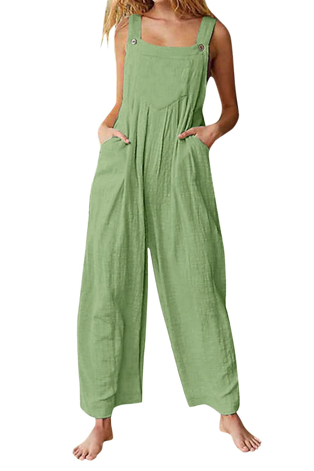 Candy Color Chest With Pocket Jumpsuits