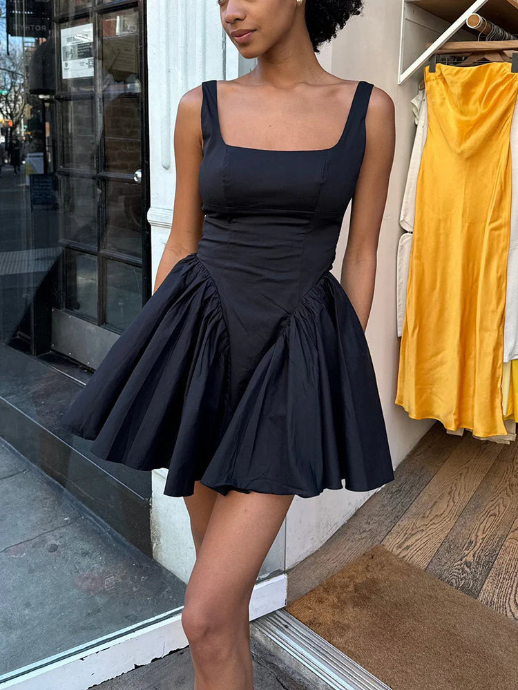Back Bow Mini Dresses