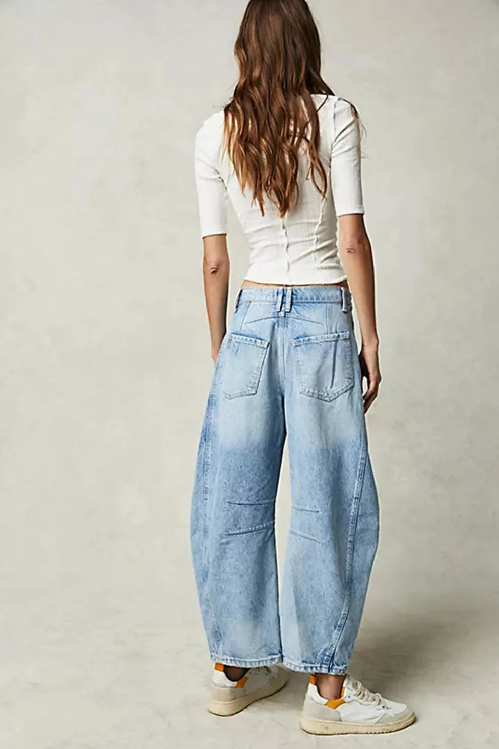 Mid-Rise Baggy Ballon Jeans