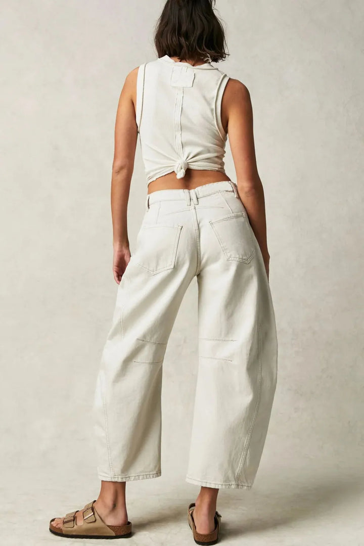 Mid-Rise Baggy Ballon Jeans
