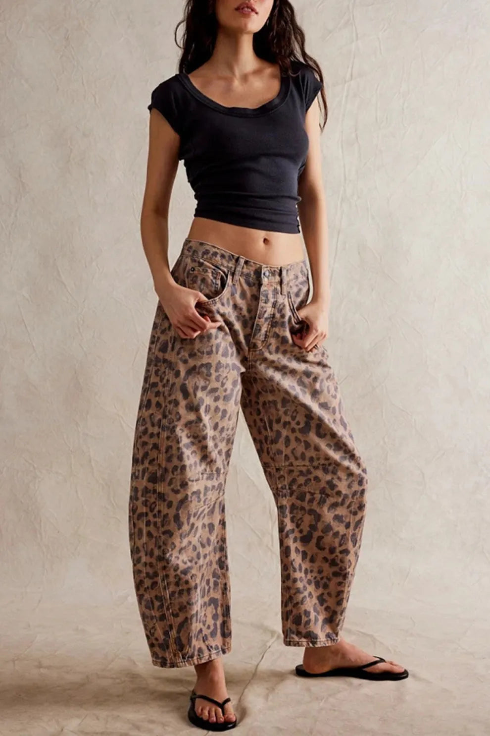 Mid-Rise Baggy Ballon Jeans