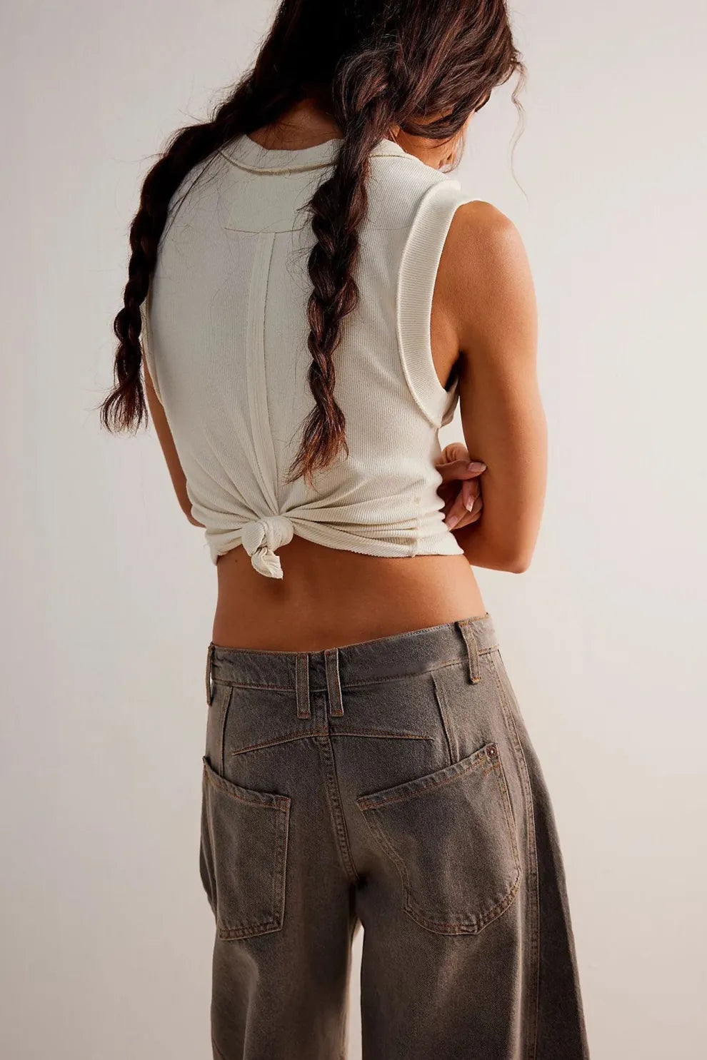 Mid-Rise Baggy Ballon Jeans