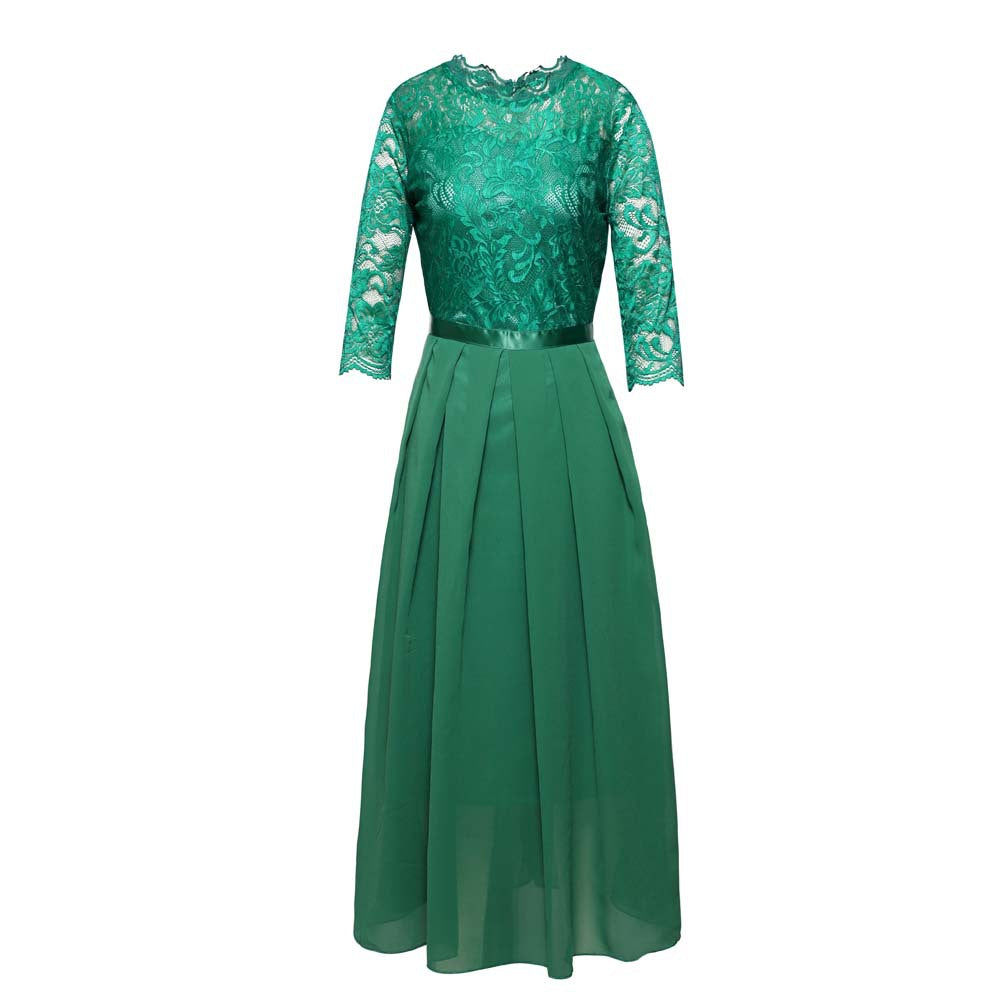 Lace Elastic Waist Dress