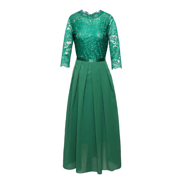 Lace Elastic Waist Dress