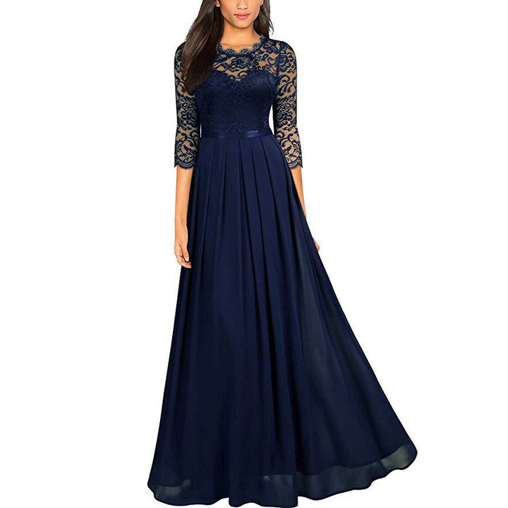 Lace Elastic Waist Dress