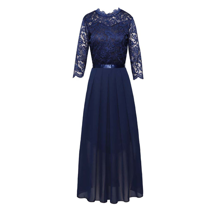 Lace Elastic Waist Dress