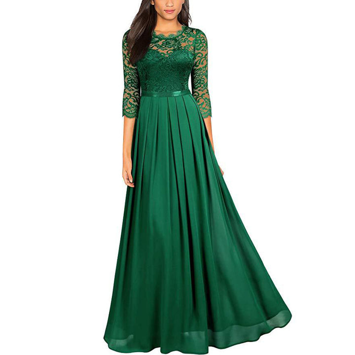 Lace Elastic Waist Dress