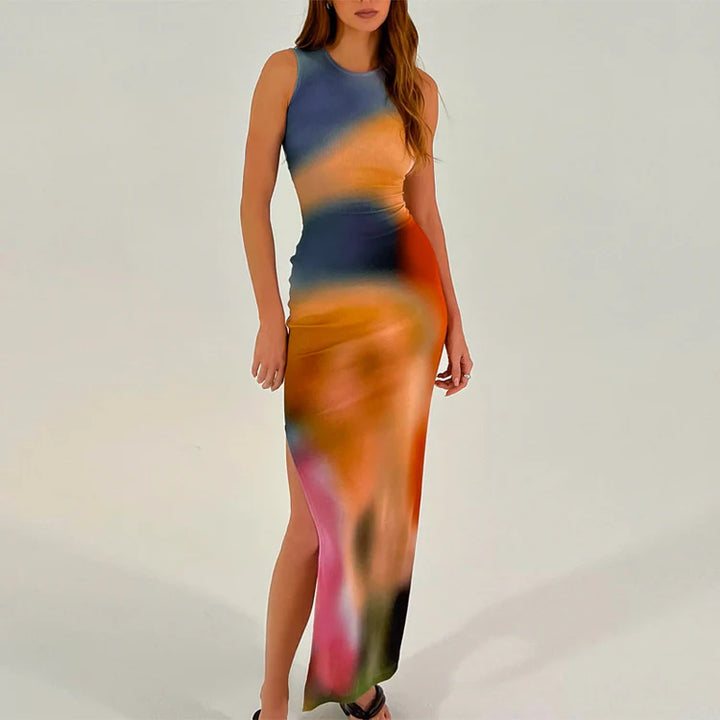 Tank Tie Dye Split Dress