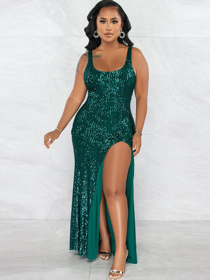 Split Sleeve One-piece Dress