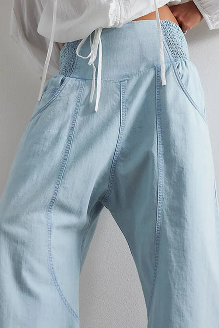 Wash Low-rise Baggy Haren Jeans