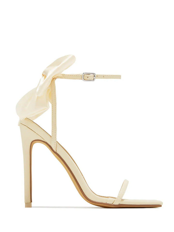 Fairytale Ankle Strap Bow Heel Sandals