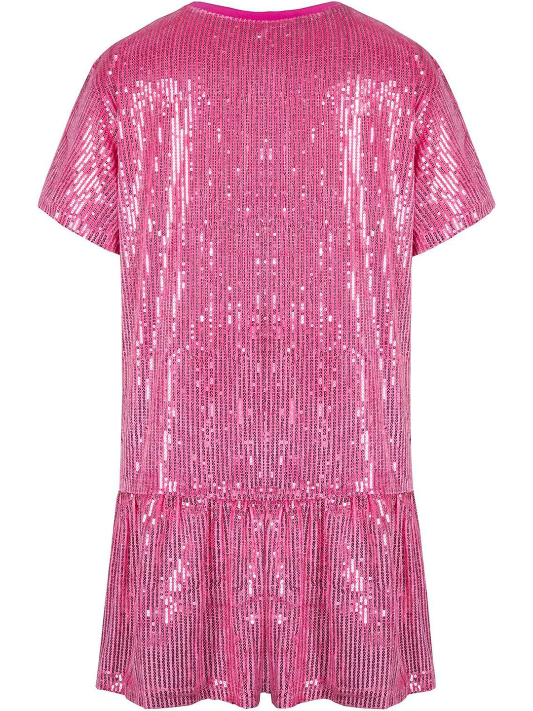 Printed Ruffle Glitter Dress