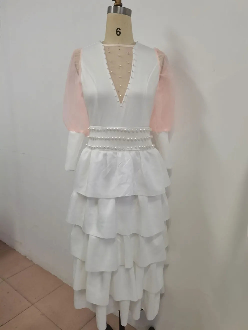 Pearl Sleeve Bubble Dress