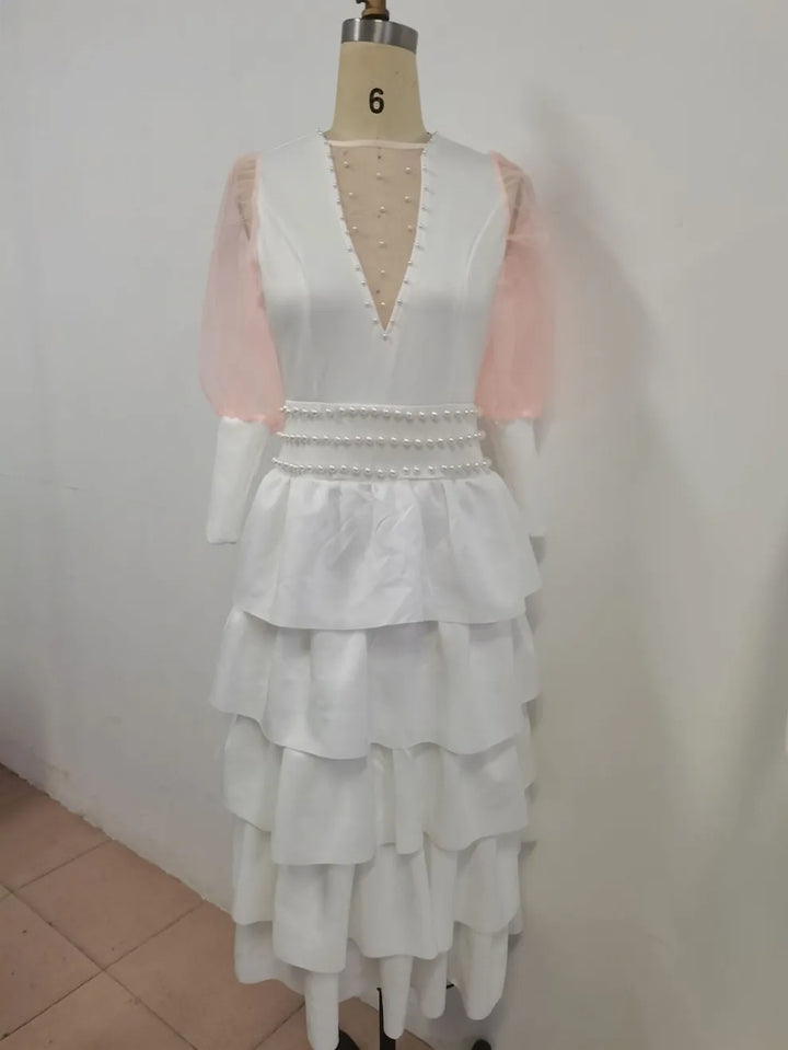 Pearl Sleeve Bubble Dress