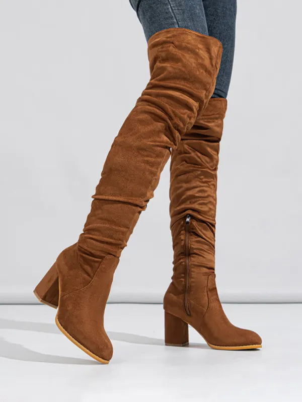 Suede Over-the-Knee Boots